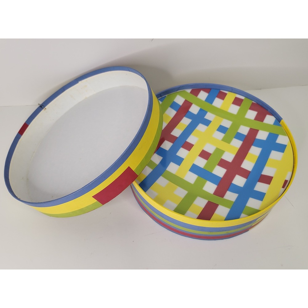 I. Godinger & Co Bungalow Plaid Porcelain Dessert Plates Set of 4 Multi-Color - Picture 5 of 7